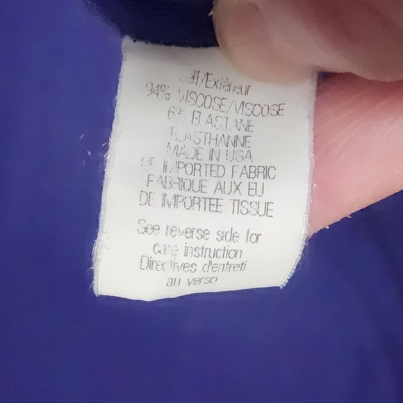 THEORY Midi Dress Womens Petite Small Royal Purple Bodycon Cocktail Minimalist - Picture 10 of 11